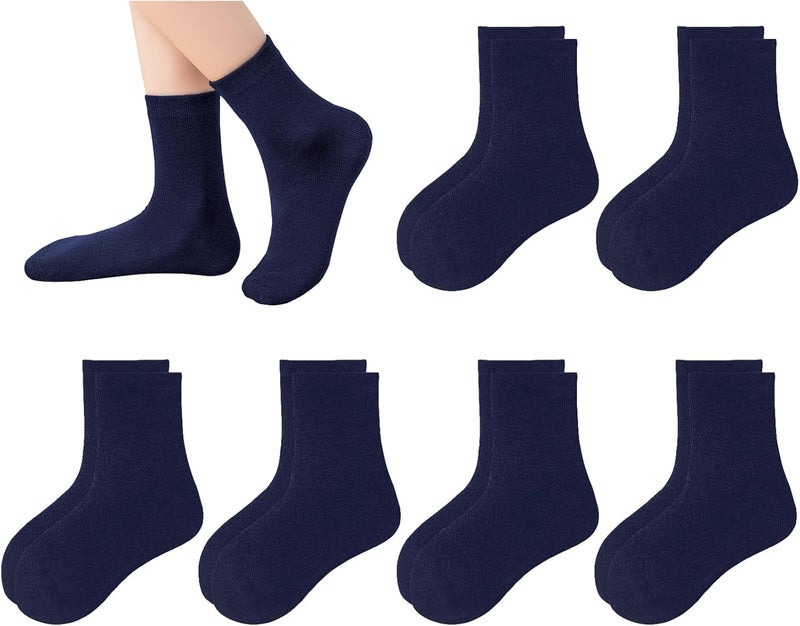Lainlight Store 6 Pack Kids Socks Girls Socks for School Uniform Soft Cotton Seamless Toe Athletic Crew Socks - Image 1